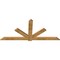 Ekena Millwork Kennewick Rough Sawn Timber Gable Bracket, Western Red Cedar, 96"W x 44"H x 2"D x 6"F, 11/12 Pitch GBW096X44X0206KEN00RWR - alternate 4